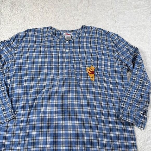 Vintage Y2K Disney Winnie the Pooh Plaid Nightgown Pajamas - Picture 2 of 5